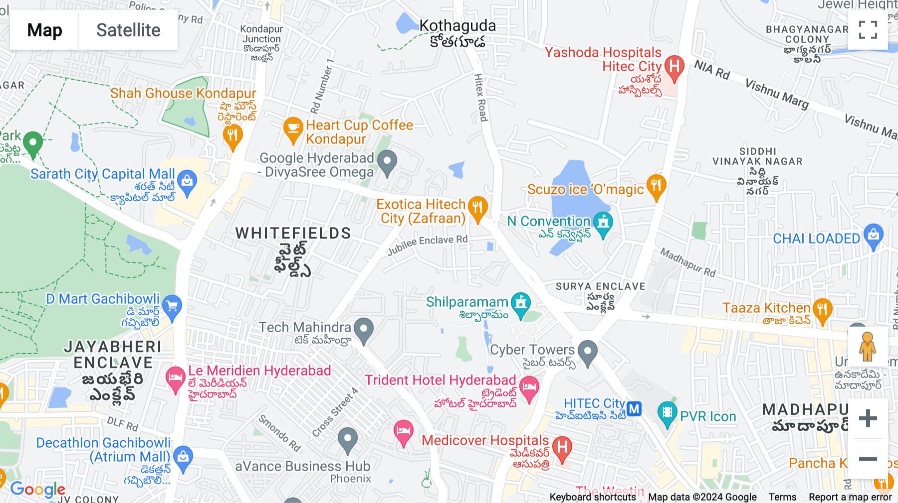 Click for interative map of LVS Arcade, Plot No. 71, Jubilee Enclave, Hitec City, Madhapur, Hyderabad