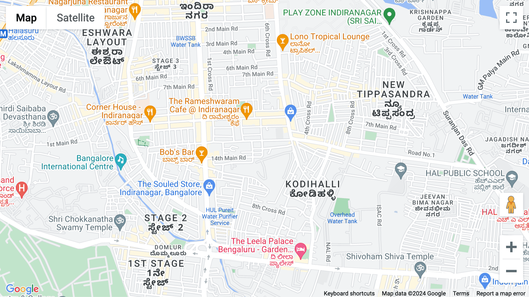 Click for interative map of No 4164, 13th A main, HAL 2nd Stage, Indranagar, Bangalore