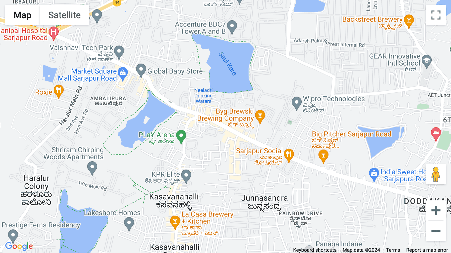 Click for interative map of IndiQube Celestia, Site No. 19 & 20, Sarjapur Main Rd, Koramangala, Bangalore