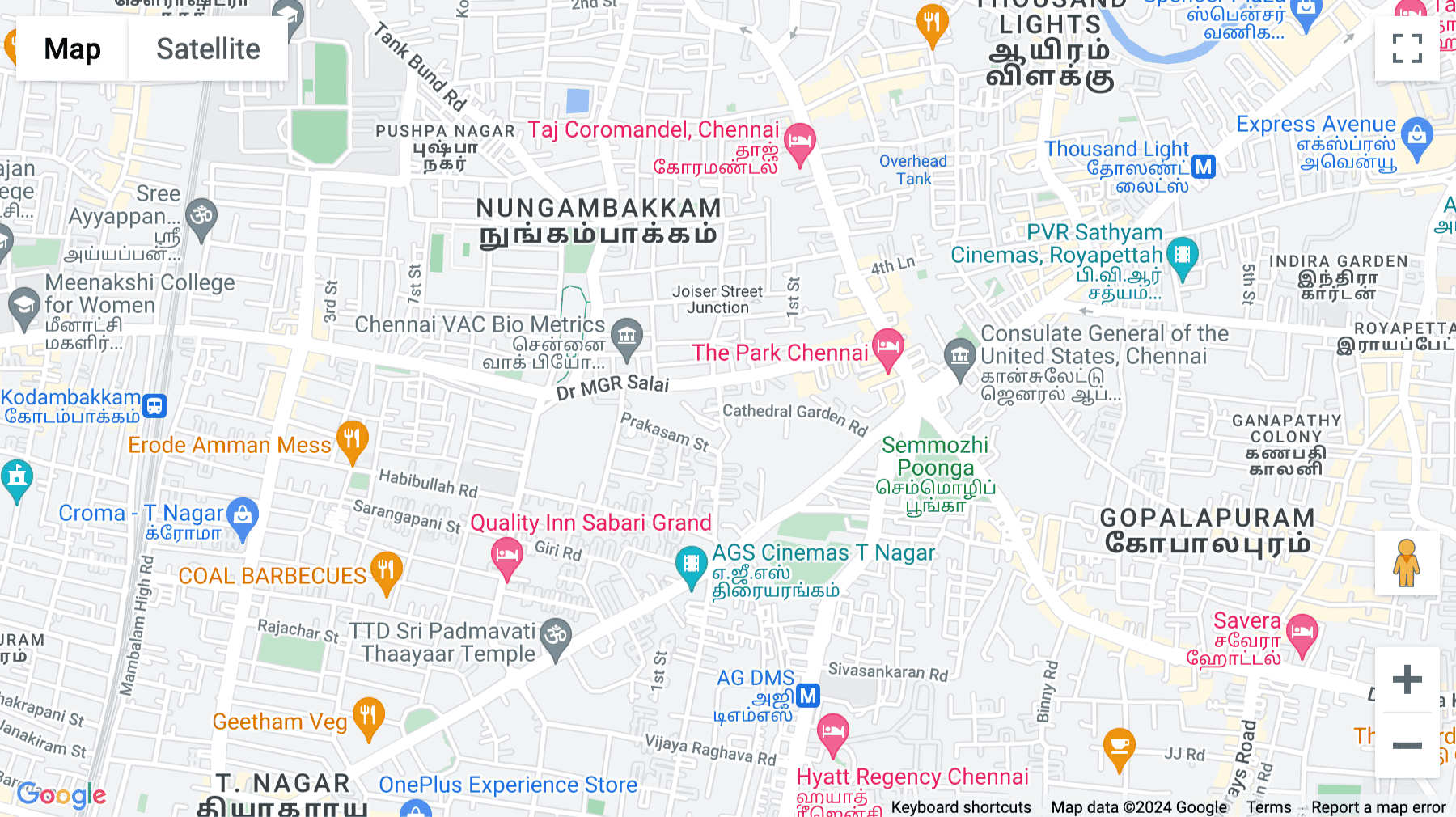 Click for interative map of DBS House, Old 31-A, New No. 2, Cathedral Garden Road, Near Palmgrove Hotel, Chennai