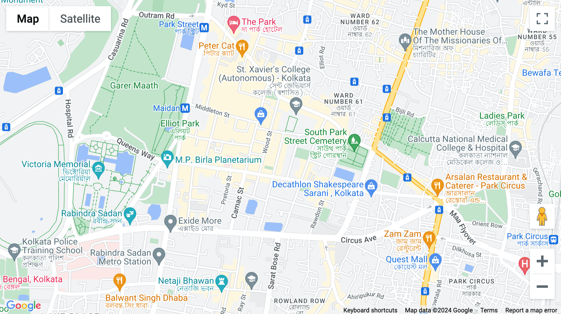 Click for interative map of DBS House, 10/2 Hungerford Street, Kolkata