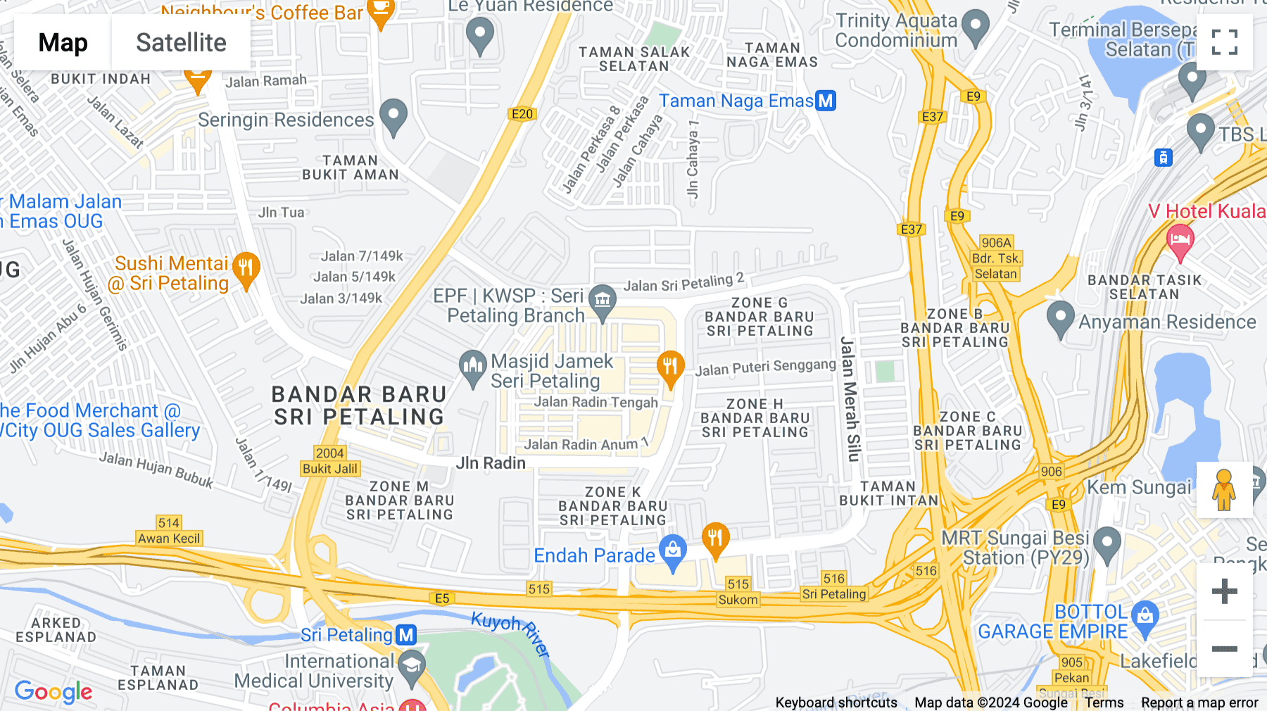 Click for interative map of Sandbox Coworking Space, 22-1, Jalan Radin Bagus 3, Sri Petaling, Kuala Lumpur