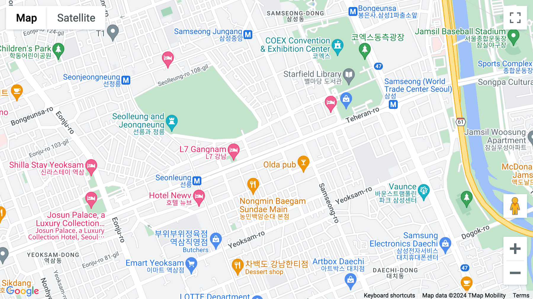Click for interative map of 427 Teheran-ro Gangnam-gu, Seoul, Seoul