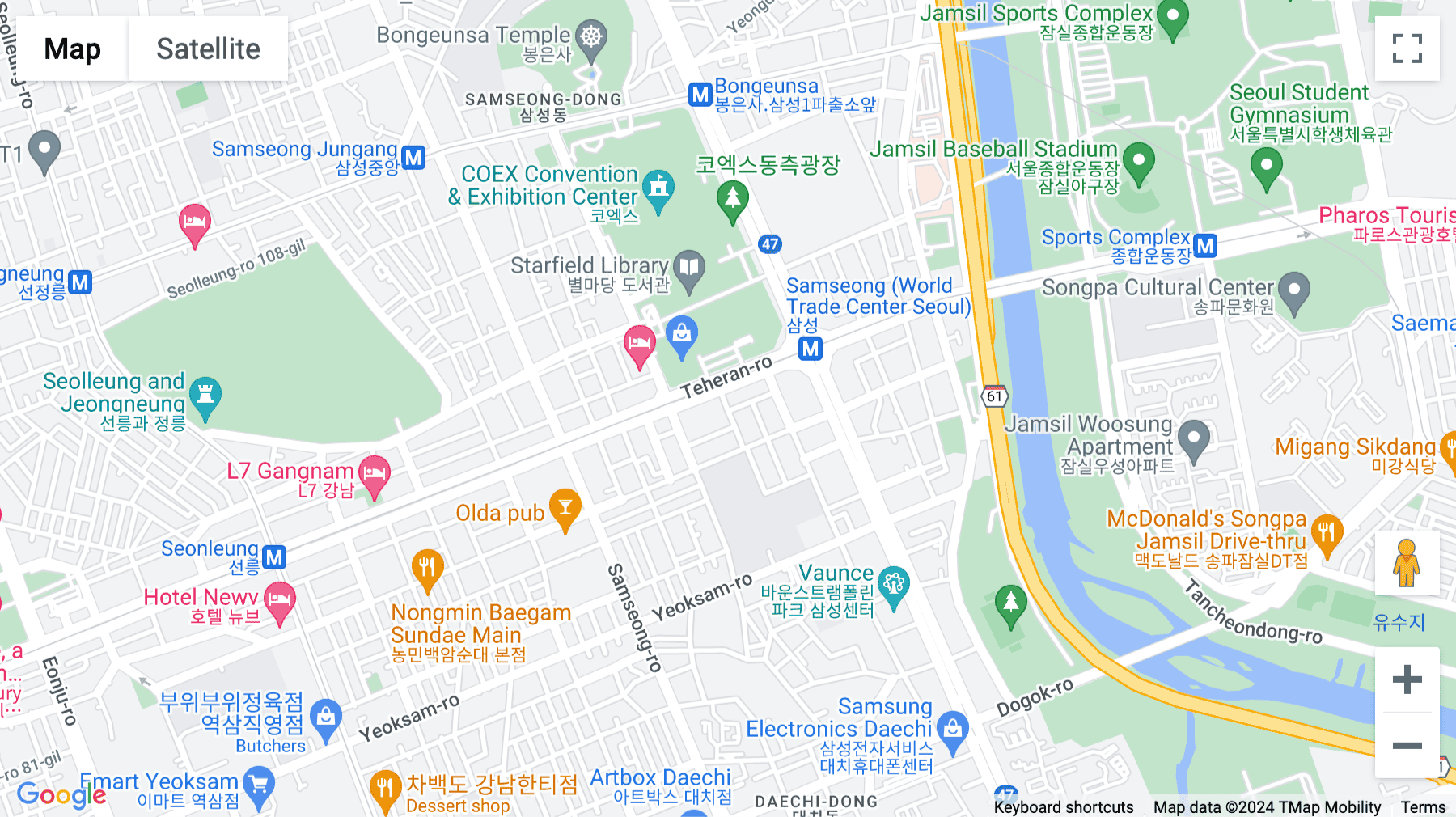 Click for interative map of 518 Teheran-Ro, Gangnam-Gu, Seoul