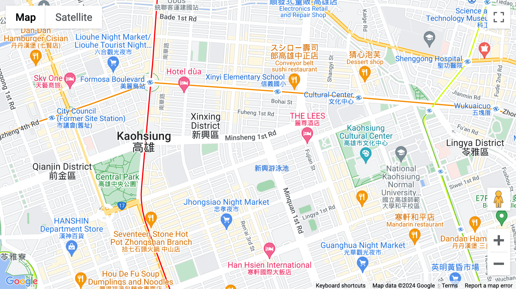 Click for interative map of 27F, 251 Minquan 1st Road, Xinxing District, Kaohsiung City