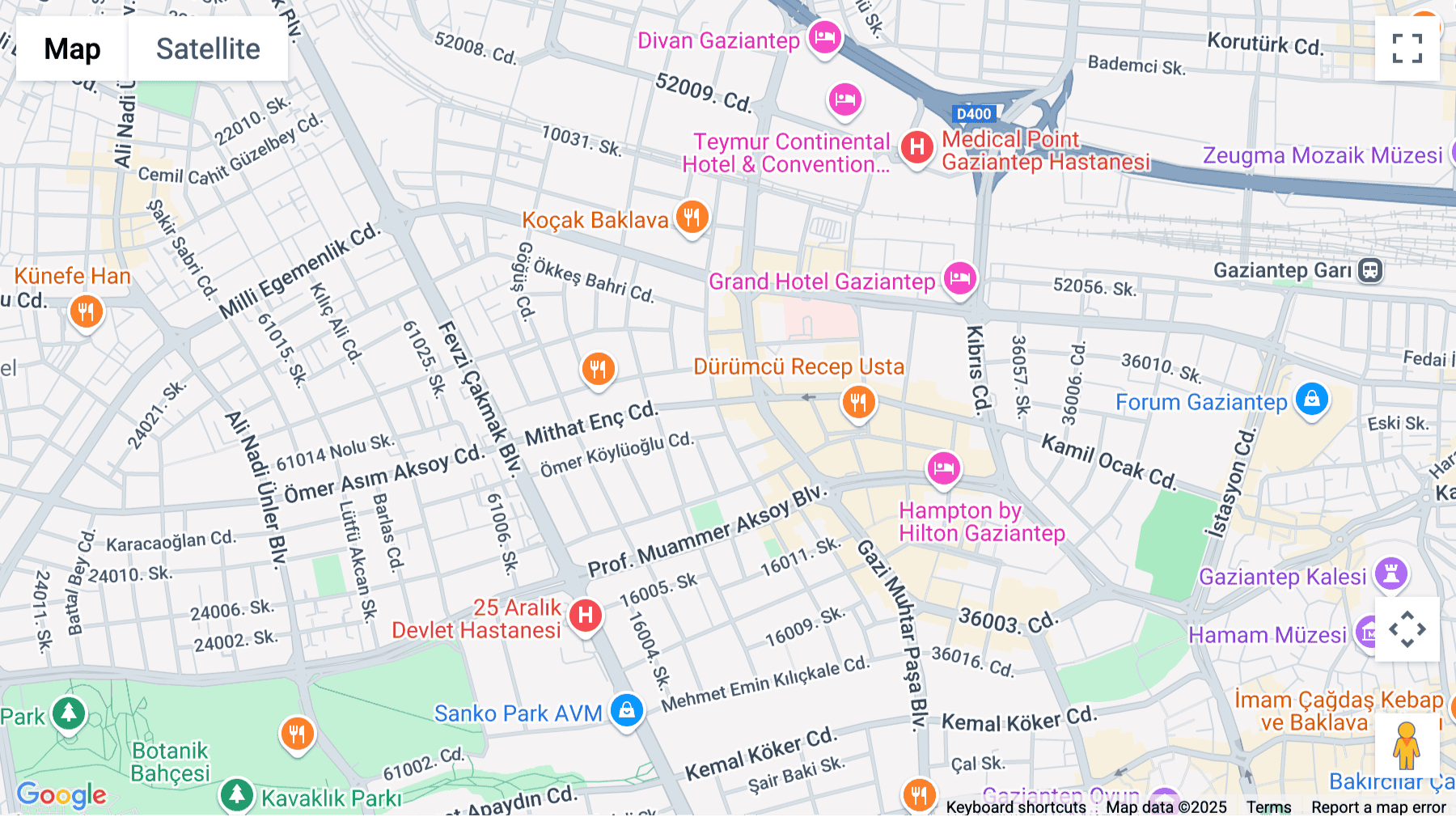 Click for interative map of Degirmicem Avenue, Ozgurluk Street, No: 32, B Block, Floors: 2-4, Sehitkamil, Gaziantep