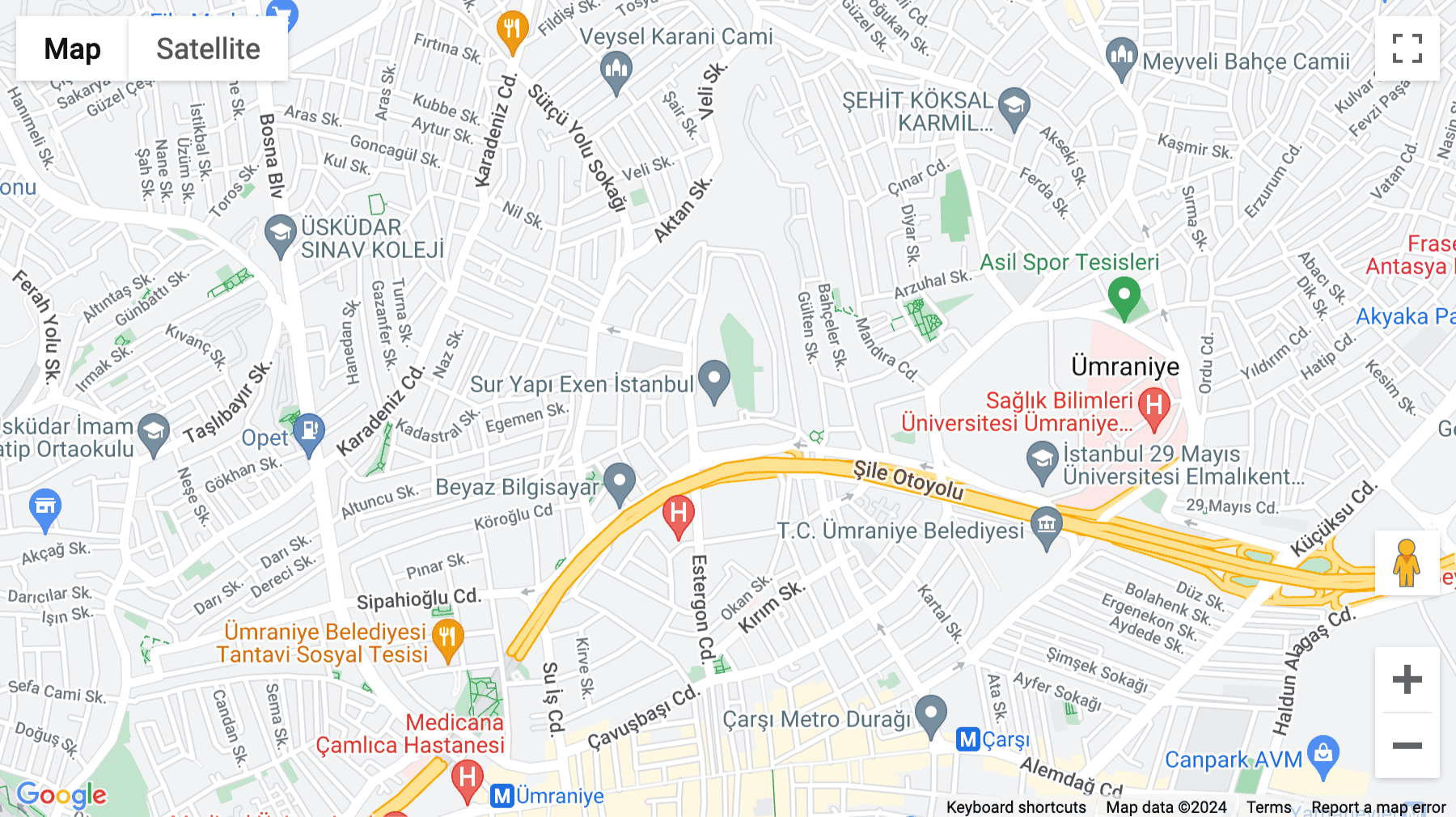 Click for interative map of Tantavi Mahallesi, Estergon Cd, Blok No: 24, Istanbul