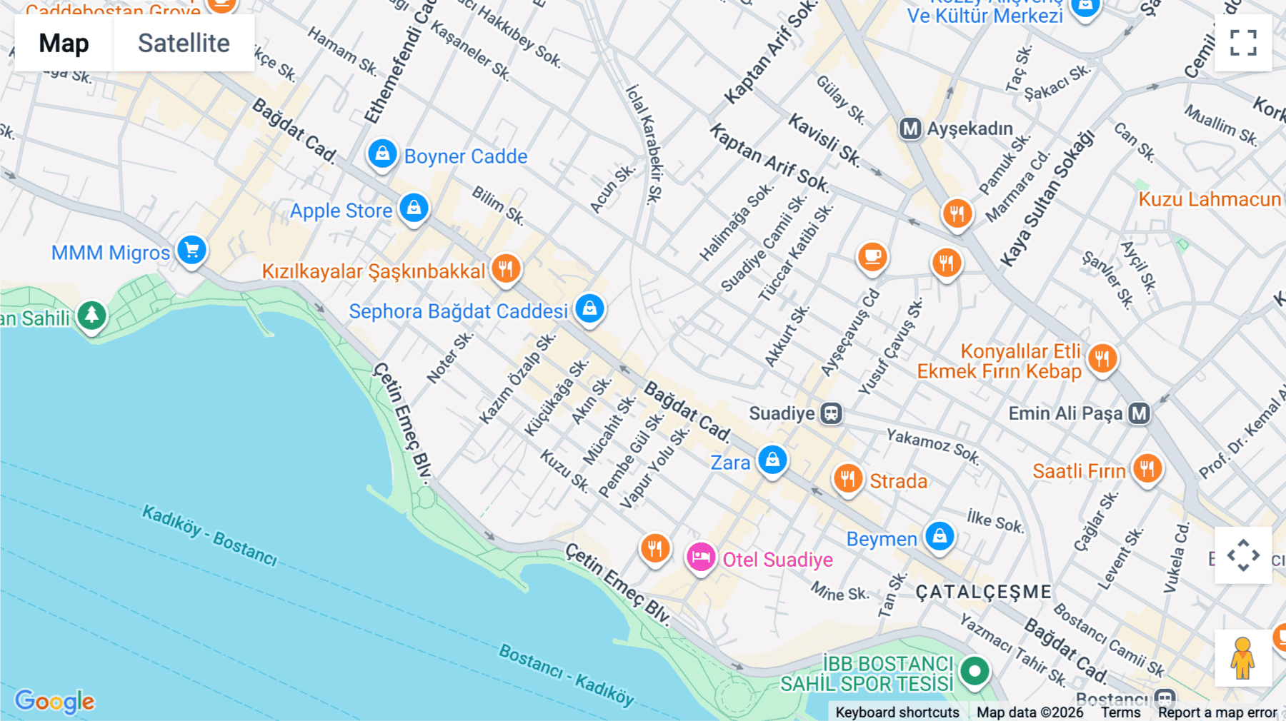 Click for interative map of Suadiye Mahallesi, Bağdat Cd, No: 399 D: Blok: B Daire: 1, Istanbul