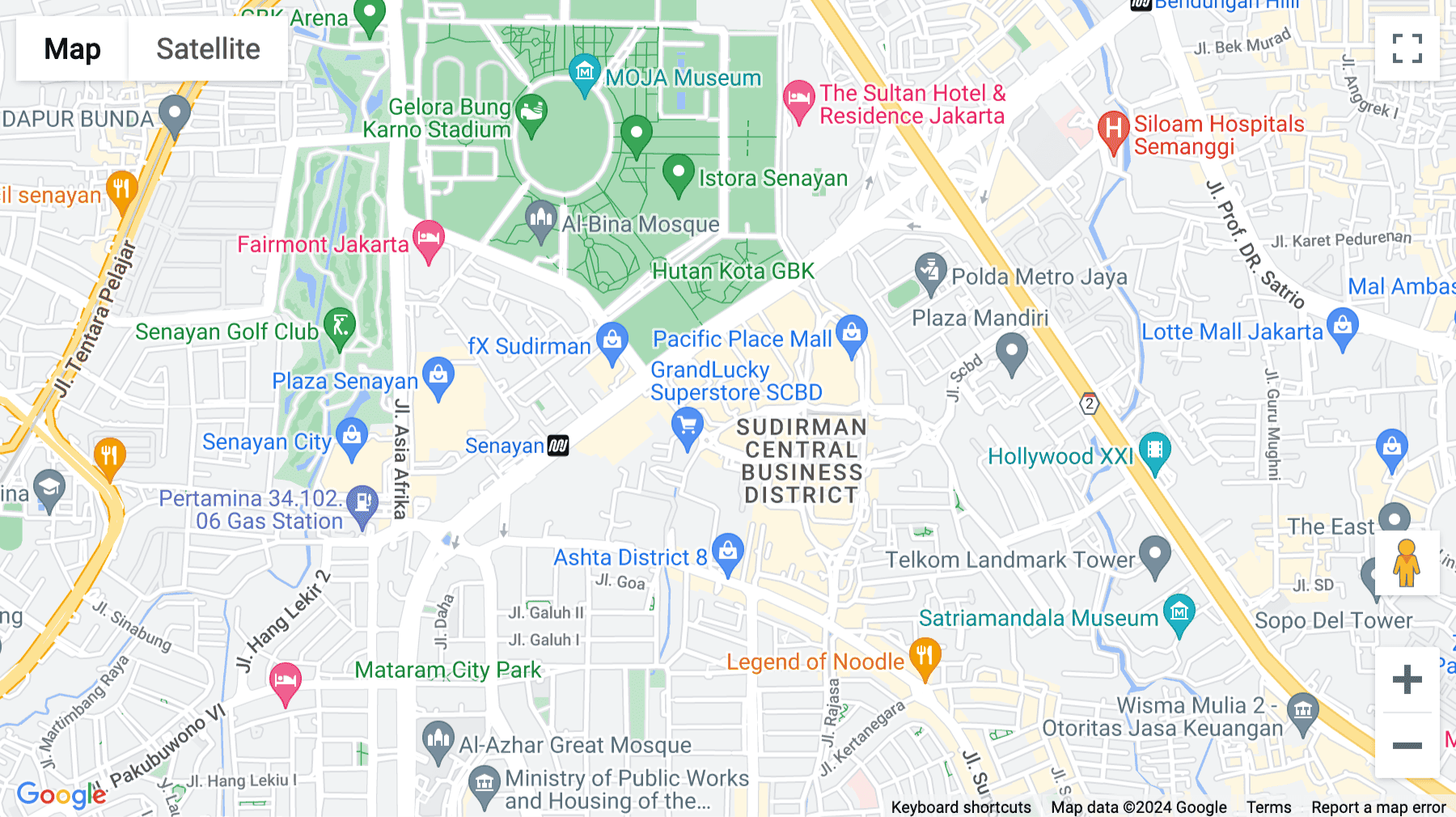 Click for interative map of Scbd, Jl. Jend. Sudirman No.52-53, Senayan, Kebayoran Baru, Jakarta