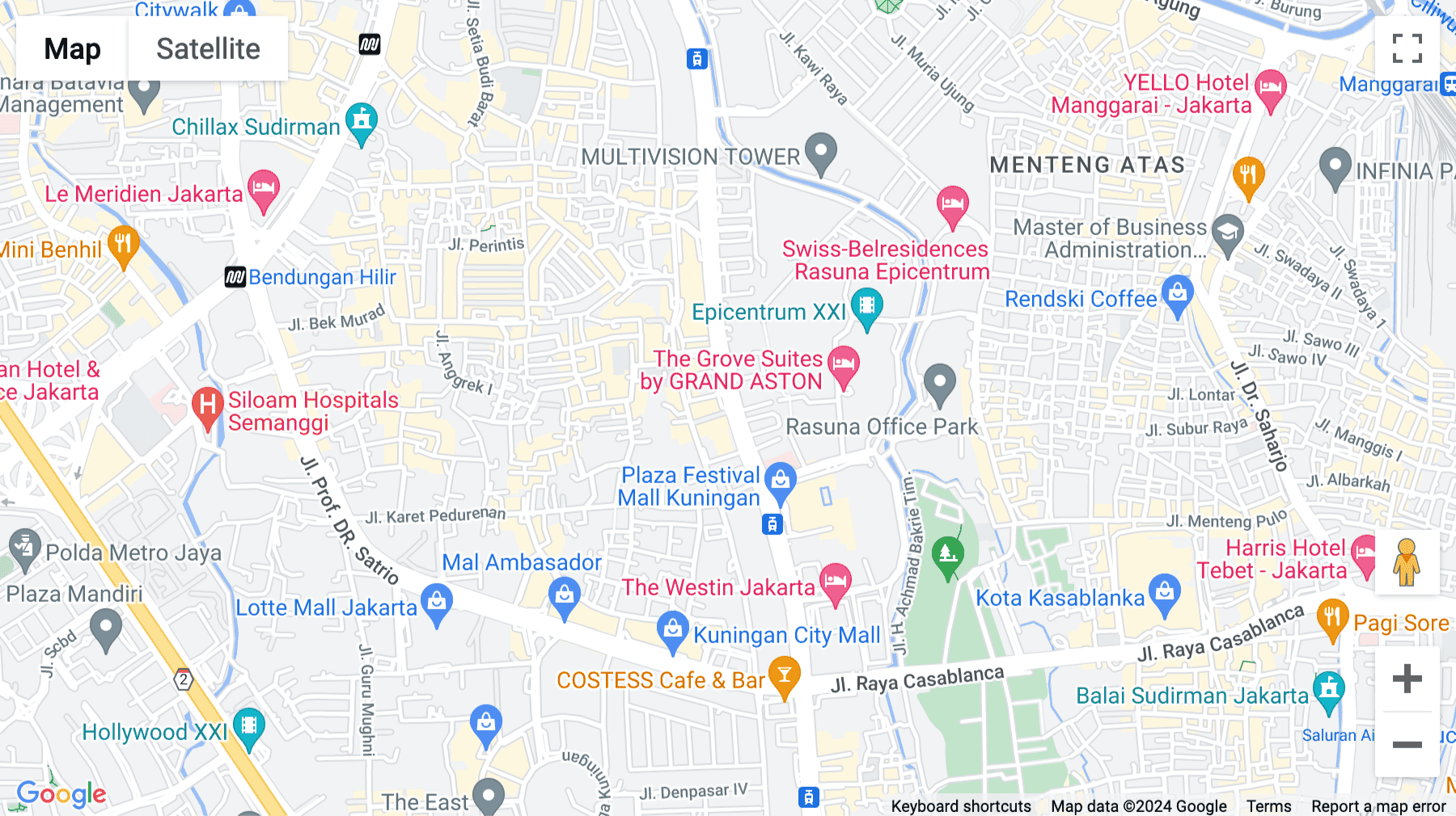 Click for interative map of Menara Kuningan Level 30, Jalan Haji R. Rasuna Said, Kav 5 Karet Semanggi, Jakarta
