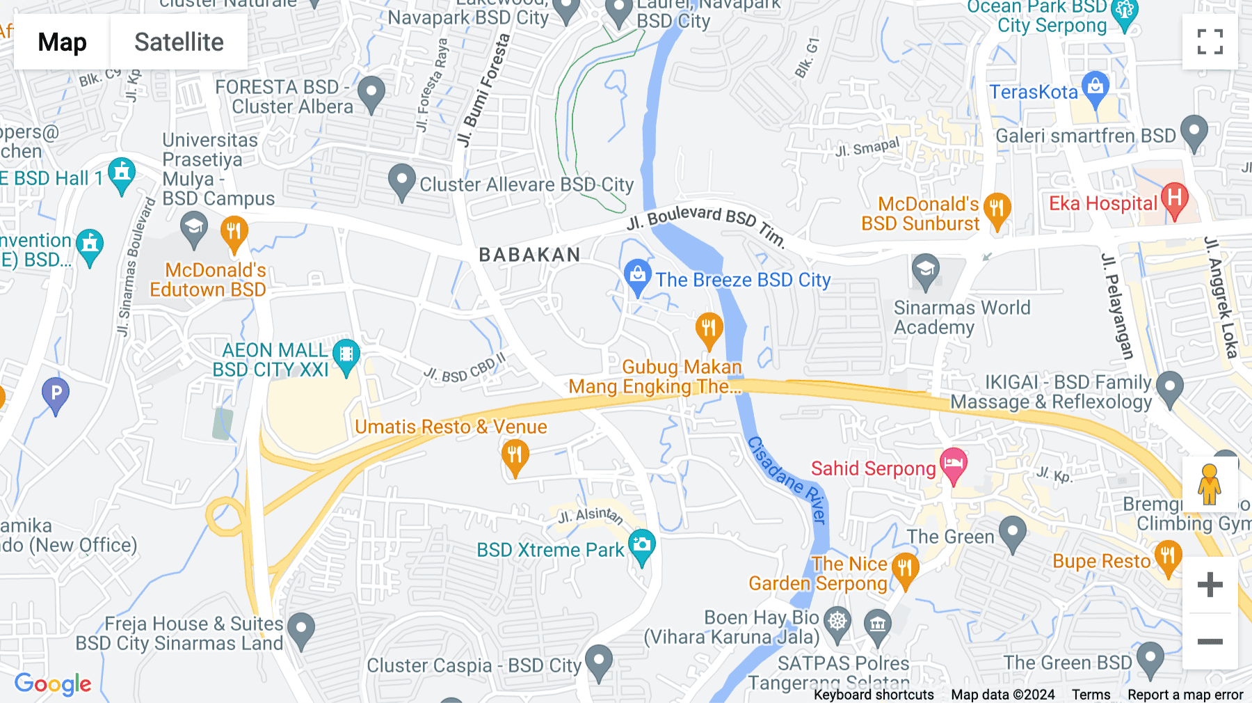 Click for interative map of Green Office Park, MyRepublic Plaza Wing, A, Ground Level Zona 6, Grand Boulevard Street, Tangerang, Banten, Tangerang