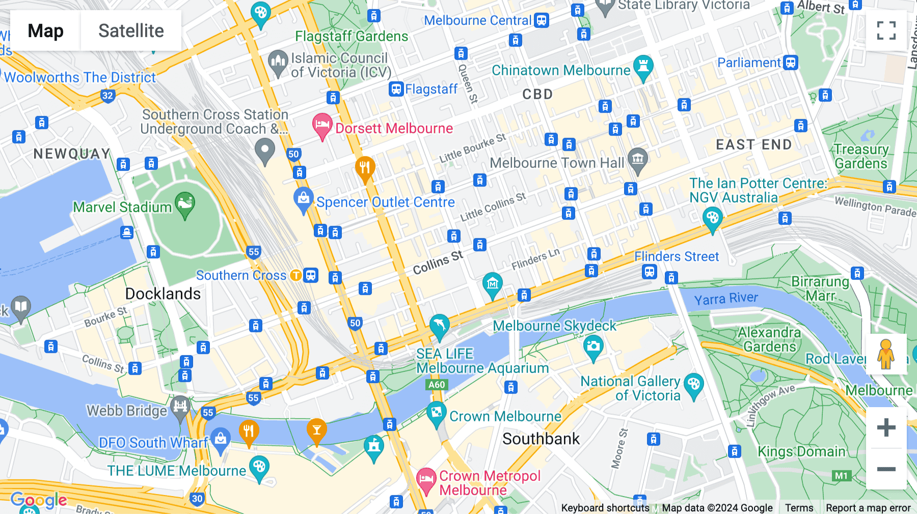 Click for interative map of 454 Collins Street, Melbourne, Australia, Victoria, Melbourne