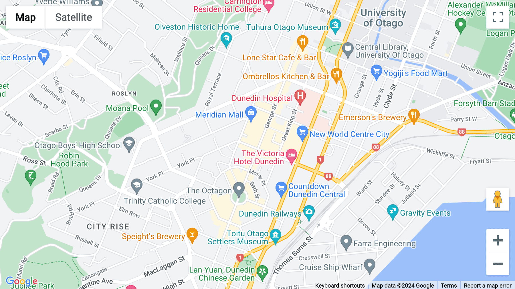 Click for interative map of Level 1 Harvest Court, 218 George Street, Dunedin