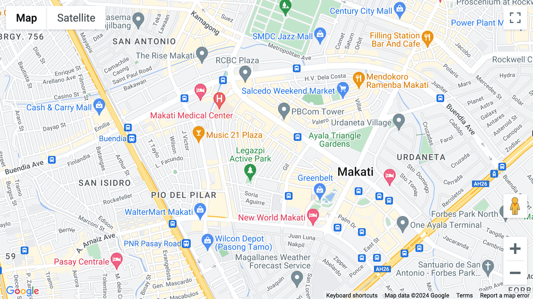 Click for interative map of Unit 601 RCI Bldg, Rada St, Legazpi Village, Makati, Manila