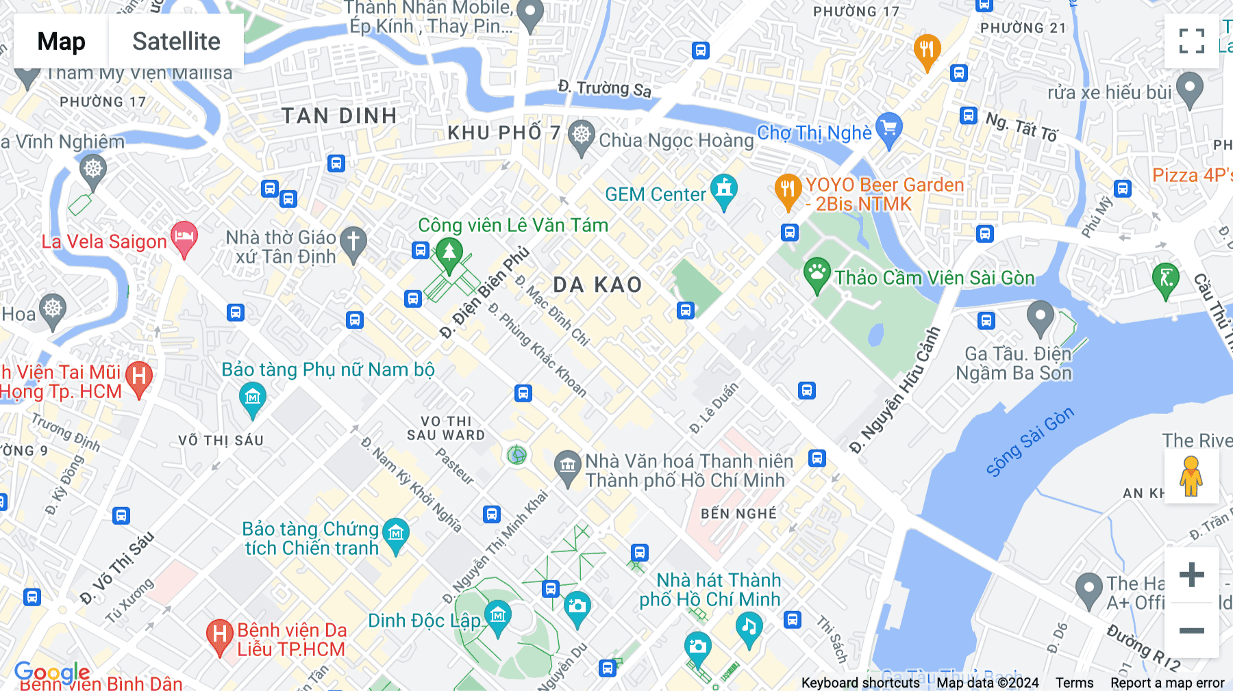 Click for interative map of Five Star Tower, 28 Bis Mac Dinh Chi, Da Kao Ward, District 1, HCMC, Ho Chi Minh City