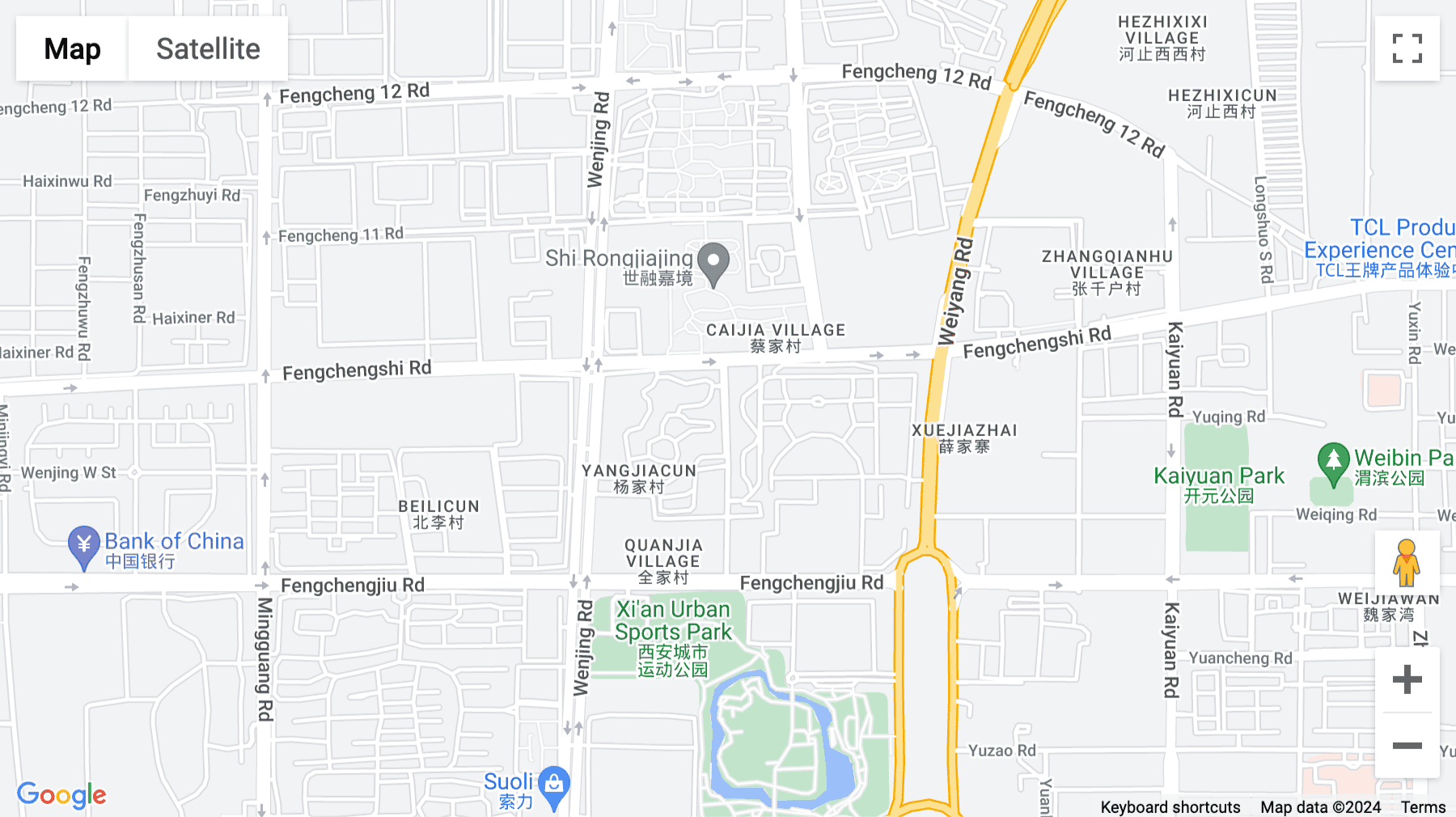 Click for interative map of Conjunction of Fengcheng 10th Road and Wenjing Road, Xi'an Economic and Technological Development Zone Administration Committee, Xian