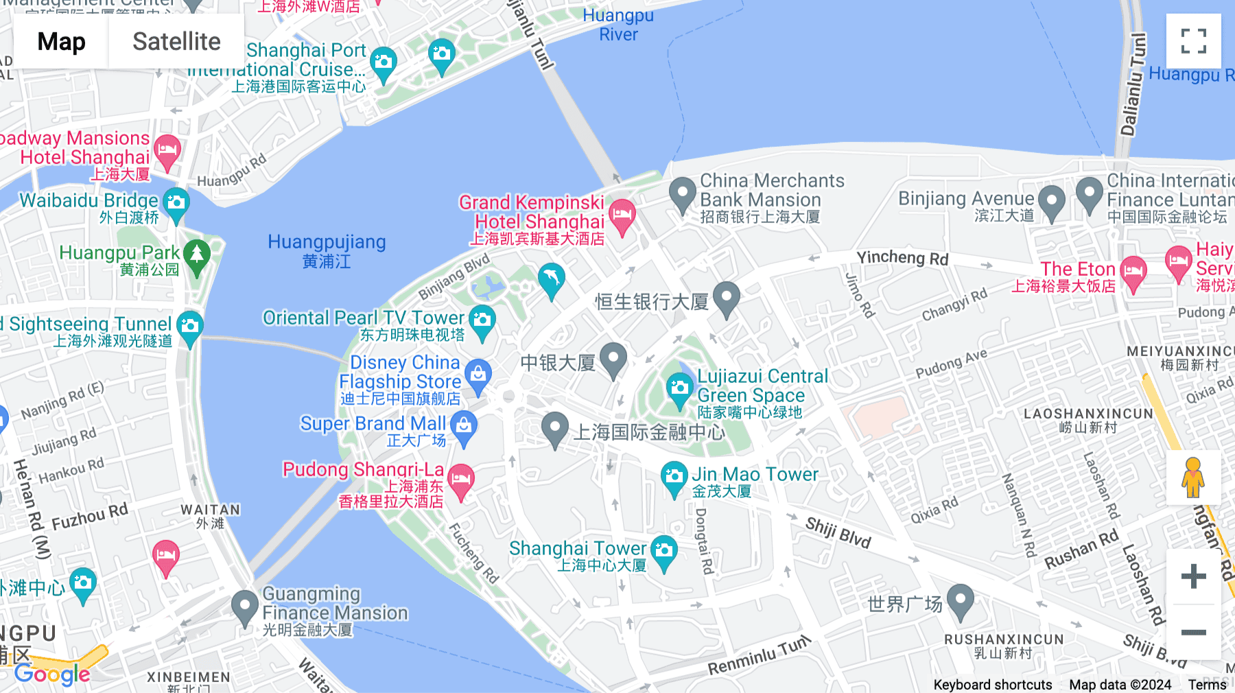 Click for interative map of 20, 21F, Bank of Shanghai Tower, No. 168 Yincheng Middle Road, Pudong New Area, Shanghai, Shanghai