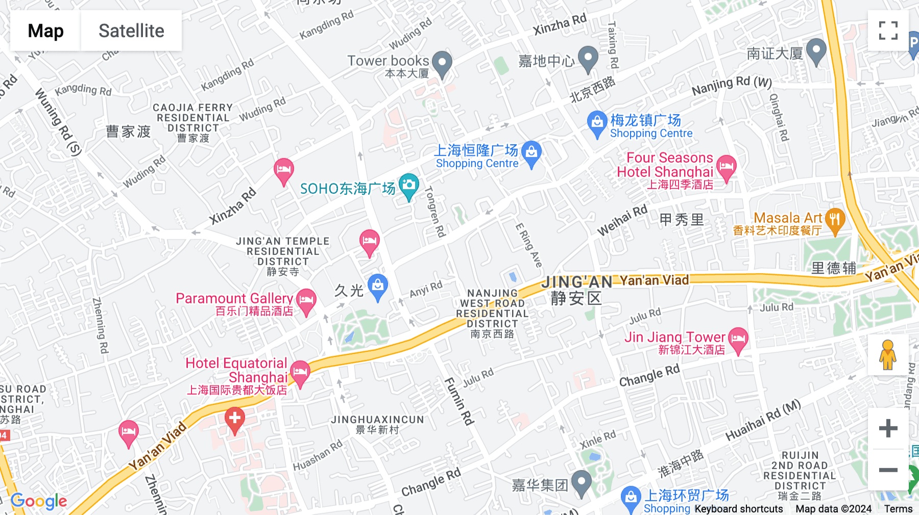 Click for interative map of Tower 2, Jing 'an Kerry Centre, No.1515 West Nanjing Road, Jing 'an District, Shanghai, Shanghai