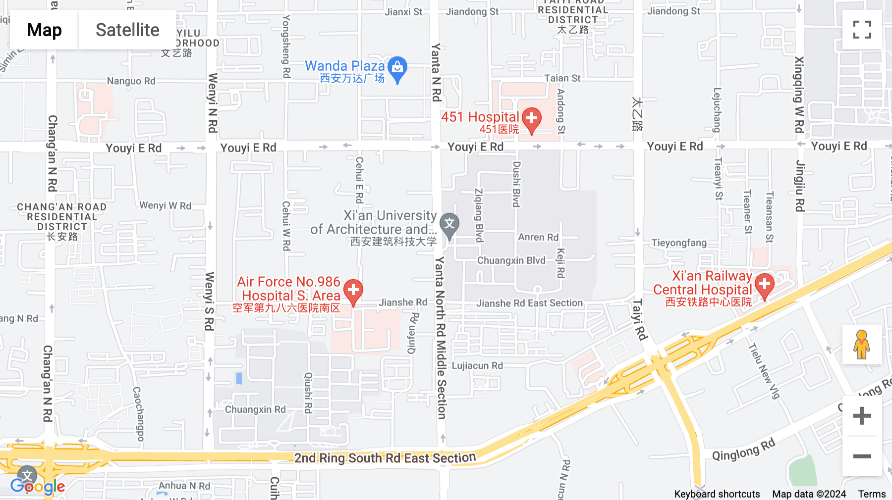 Click for interative map of 9 Yan Ta Bei Lu, Xi'an 710000, Xian