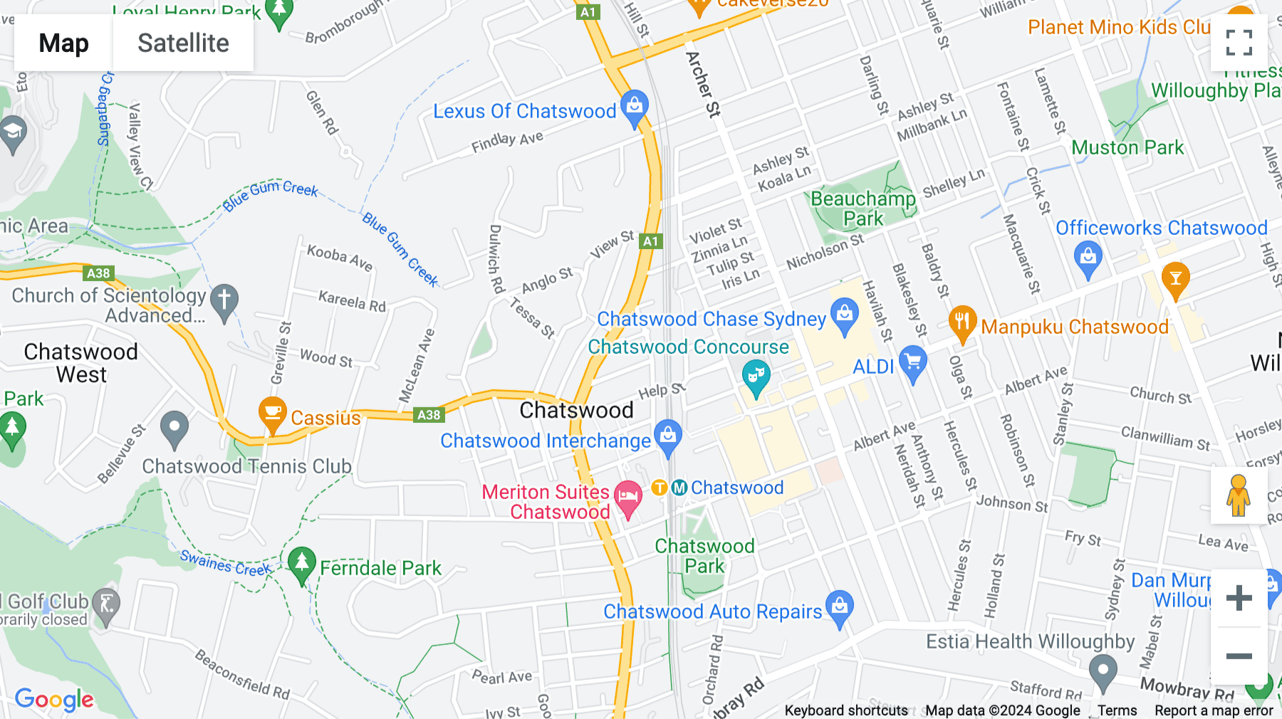 Click for interative map of Level 20, Chatswood Corporate Centre, Zenith Centre, 821 Pacific Highway, Chatswood, Sydney
