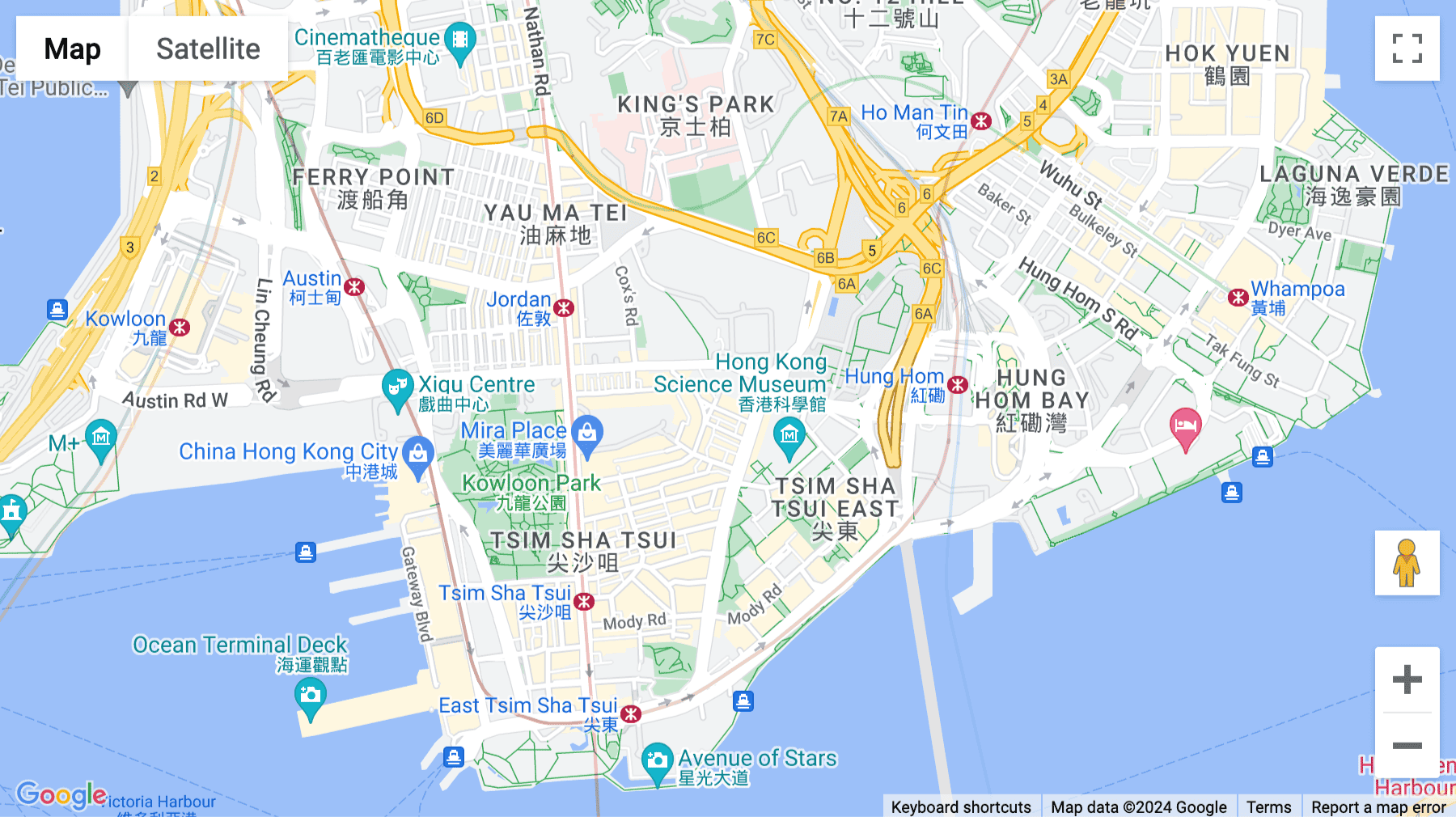 Click for interative map of 7-8/F, Woonlee Commercial Building, 7-9 Austin Avenue, Tsim Sha Tsui, Hong Kong