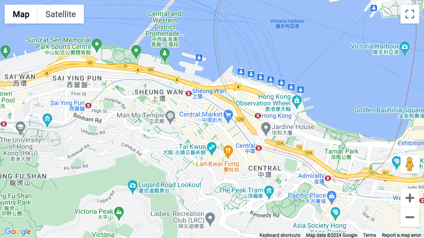 Click for interative map of 160 Queen's Road Central, Central, Hong Kong