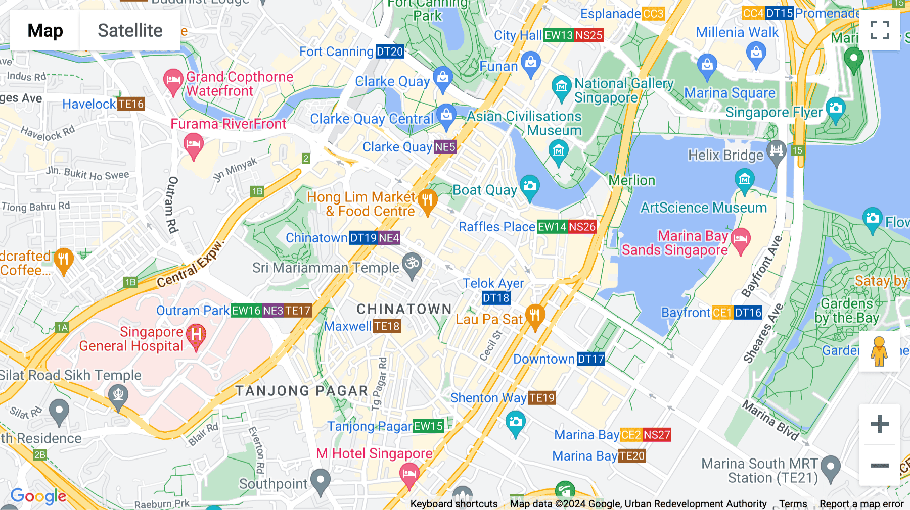 Click for interative map of China Square Central, 18 Cross Street, No.02-02 & No.02-01, Singapore, Singapore