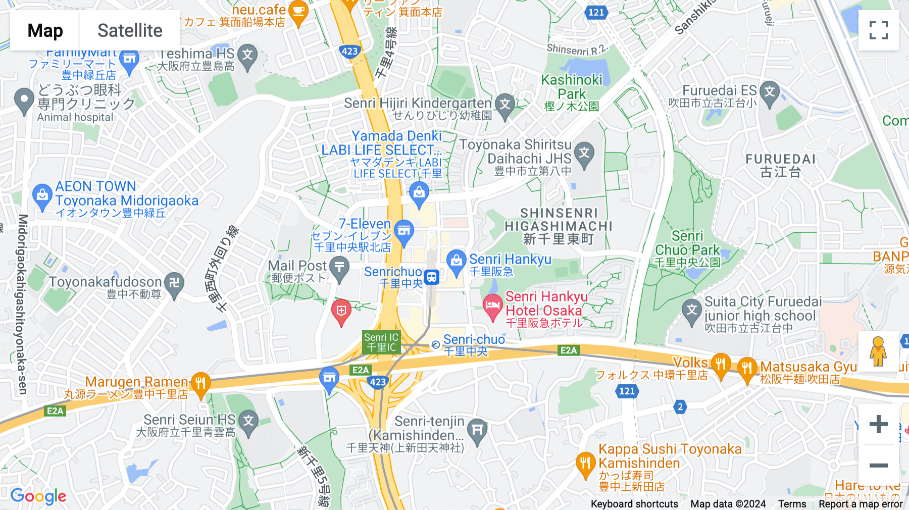 Click for interative map of 8F, Hankyu Senri Chuo Building, 1-4-1 Shinsenri Higashi-machi, Osaka