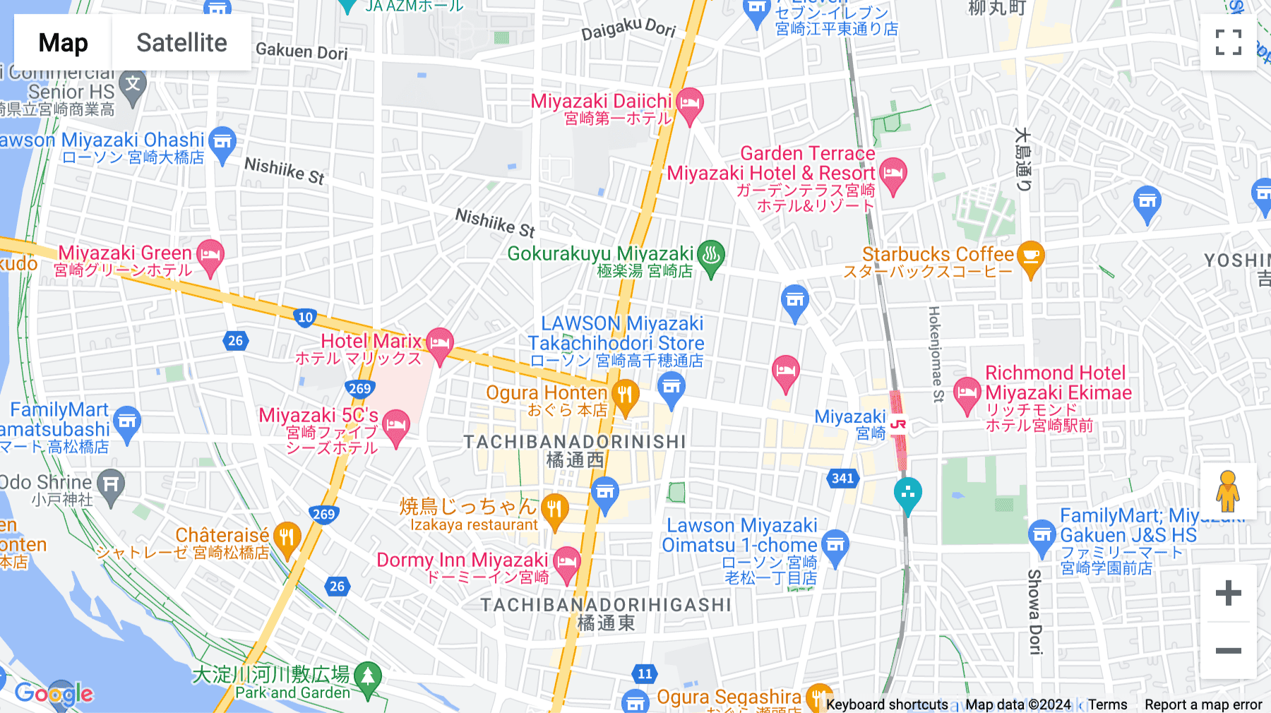 Click for interative map of Kawakita Building 1F 2F, 4-1-4, Tachibanadori-higashi, Miyazaki-Shi, Miyazaki