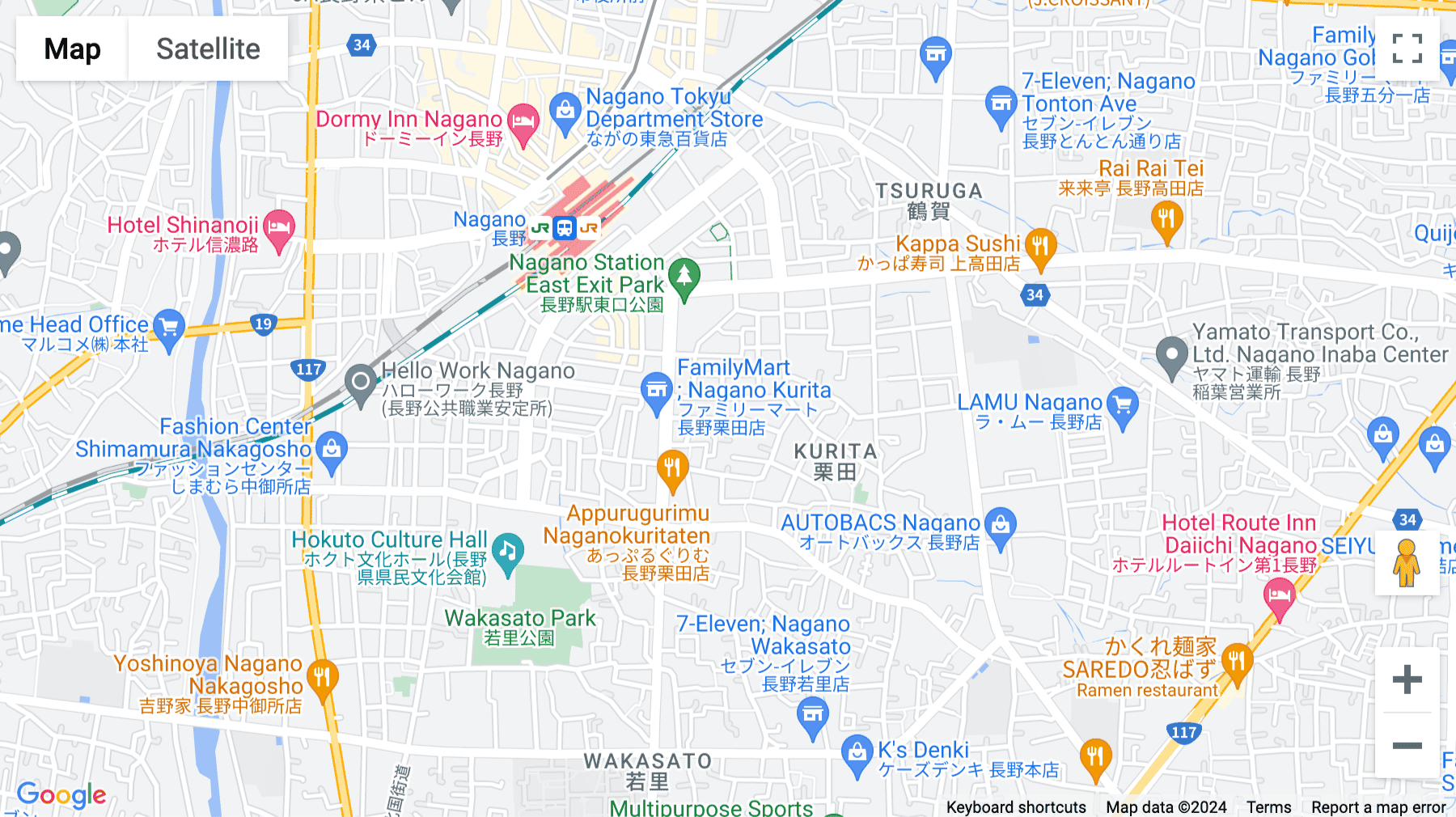 Click for interative map of Choei Nagano Higashiguchi Building 1･2F, 1000-1, Kurita, Nagano-Shi, NAGANO