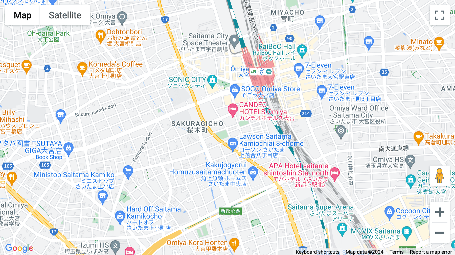 Click for interative map of 1-336-8, Sakuragicho Omiya-Ku, Saitama-Shi, Saitama, Saitama