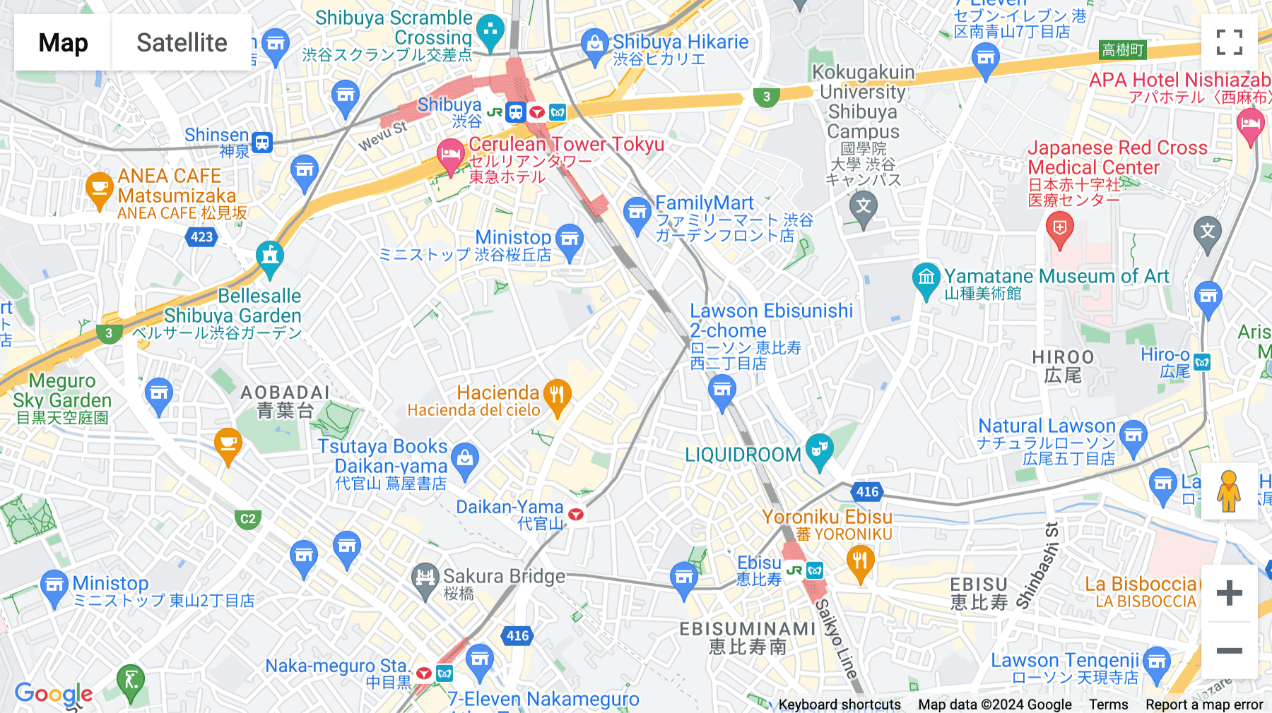 Click for interative map of Square Daikanyama 1F-6F, 8-7, Daikanyama-cho, Shibuya-ku, Tokyo