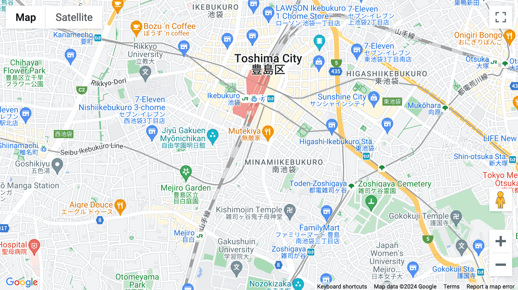 Click for interative map of DaiyaGate Ikebukuro 5F, 1-16-15, Minami-Ikebukuro, Toshima-ku, Tokyo