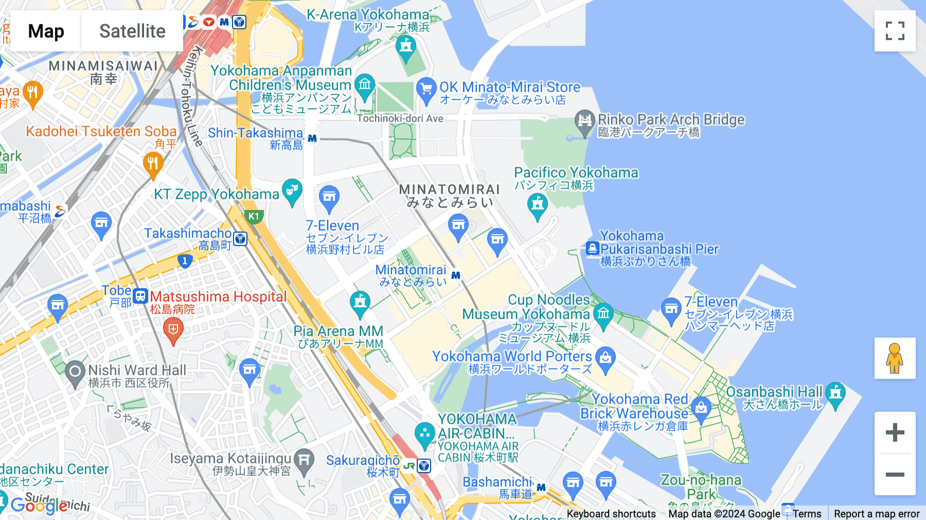 Click for interative map of Level 19 3-6-1 MinatoMirai, Nishi-ku, Yokohama, Yokohama