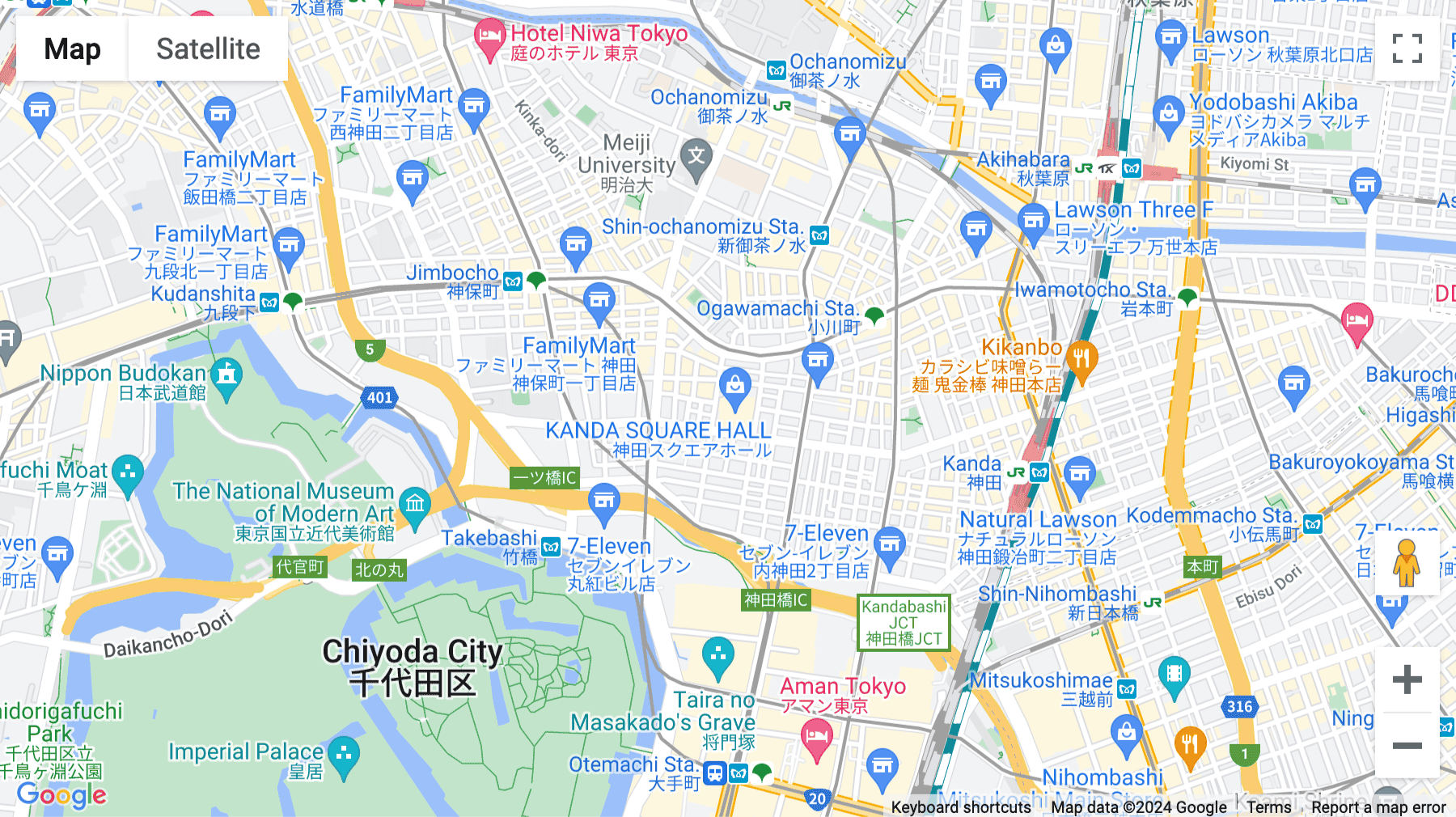 Click for interative map of 2-2-1 Kanda-Nishikicho, Tokyo