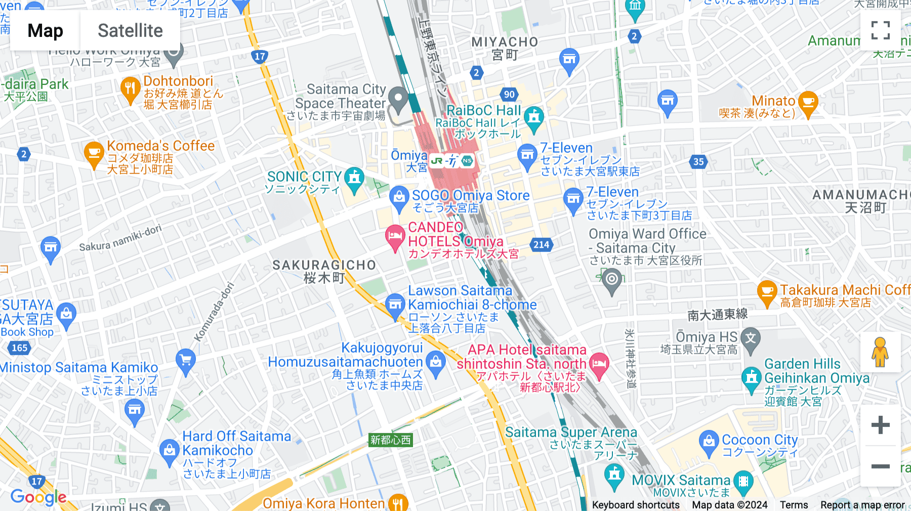 Click for interative map of Shinwa KI Building 2F-5F, 1-266-3 Sakuragicho, Omiya-Ku, Saitama-Shi, Saitama