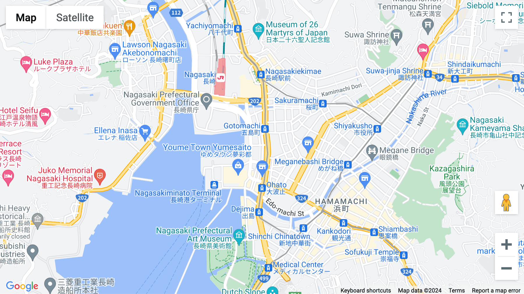 Click for interative map of Nagasaki BizPORT 2F, 9-18, Motofuna-machi, Nagasaki-Shi, Nagasaki