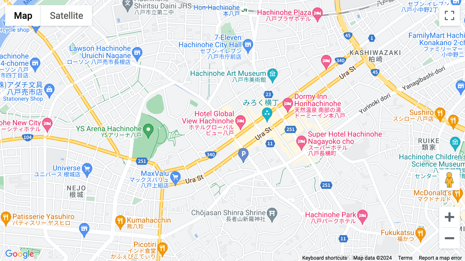 Click for interative map of VIA NOVA Building 3F, 1, Jyusannichimachi, Hachinohe-Shi, Aomori