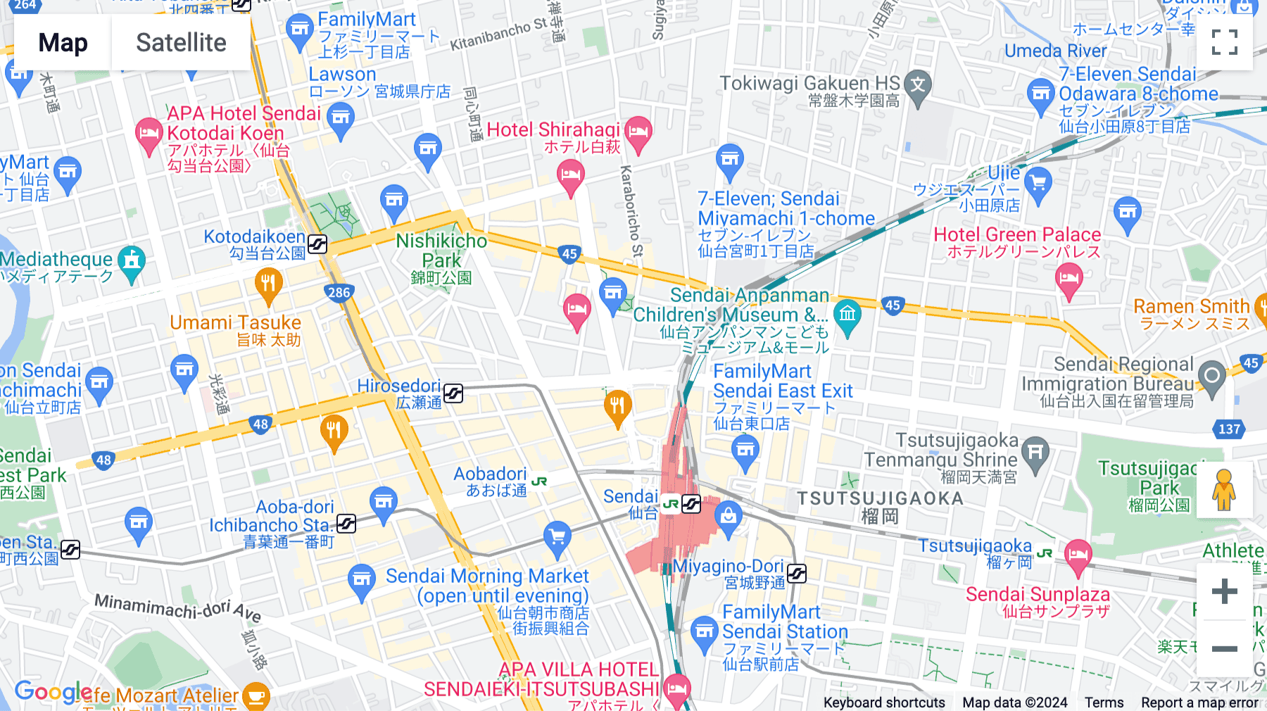 Click for interative map of Solala Plaza 3F, 1-2-15 Kakyoin, Aoba-ku, Sendai