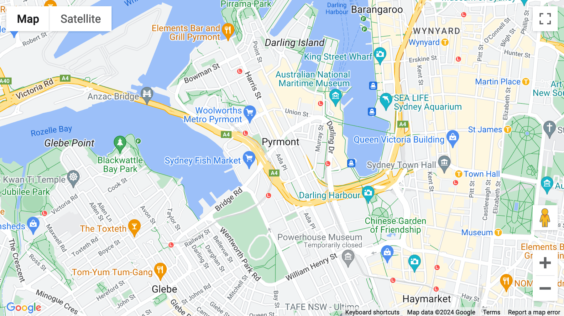 Click for interative map of 55 Pyrmont Bridge Road, Level 2 & 3, Pyrmont, Sydney