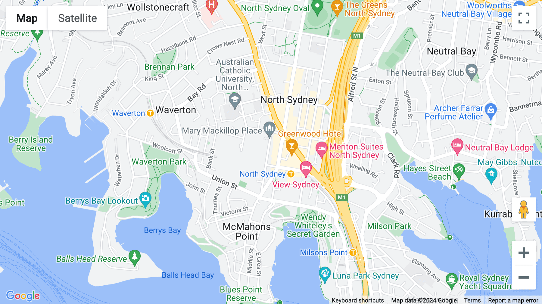 Click for interative map of G, 1-2 & 4F, 50 Miller Street, North Sydney, Sydney