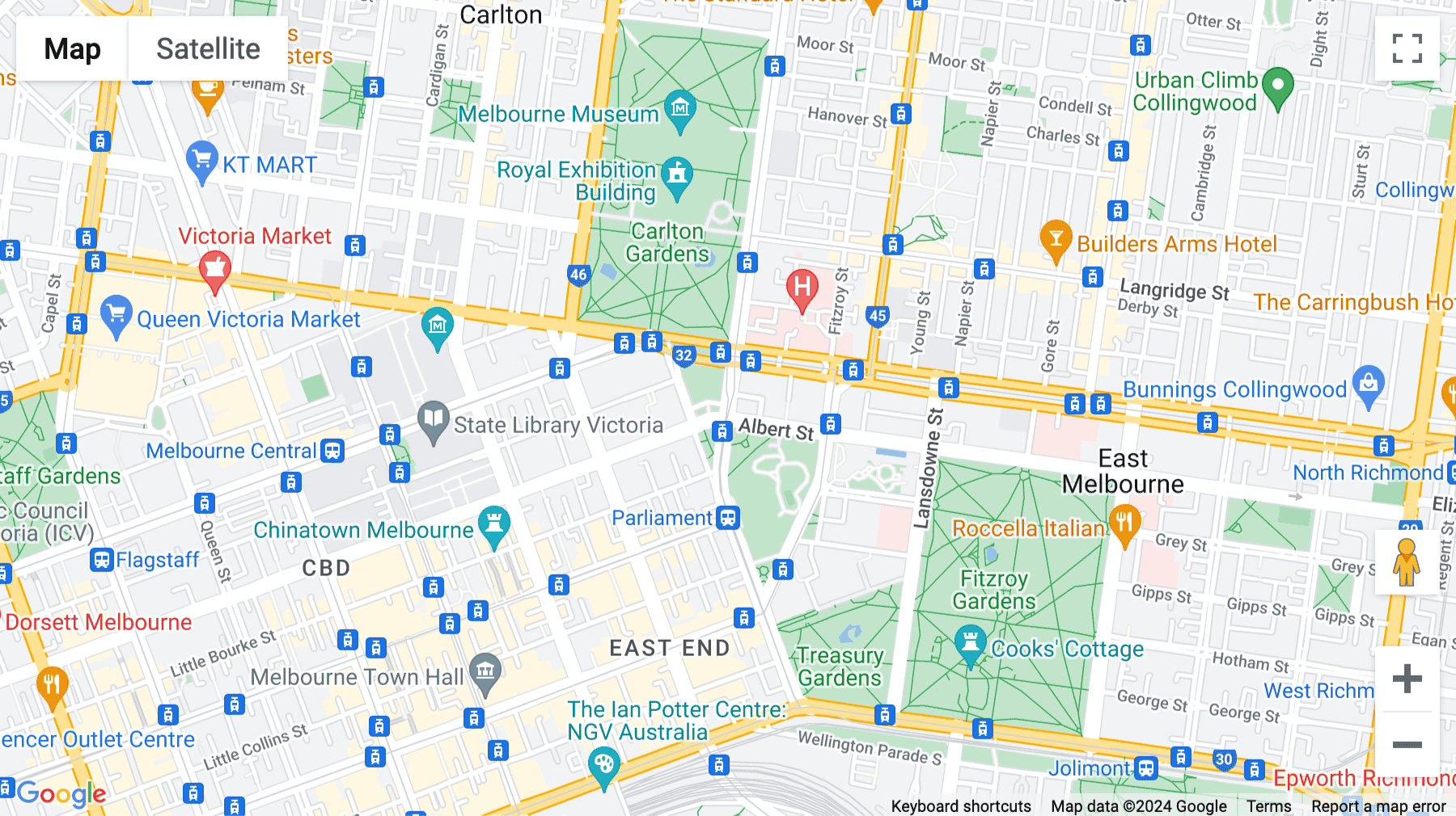 Click for interative map of 1 Nicholson Street, Melbourne, Victoria, Melbourne