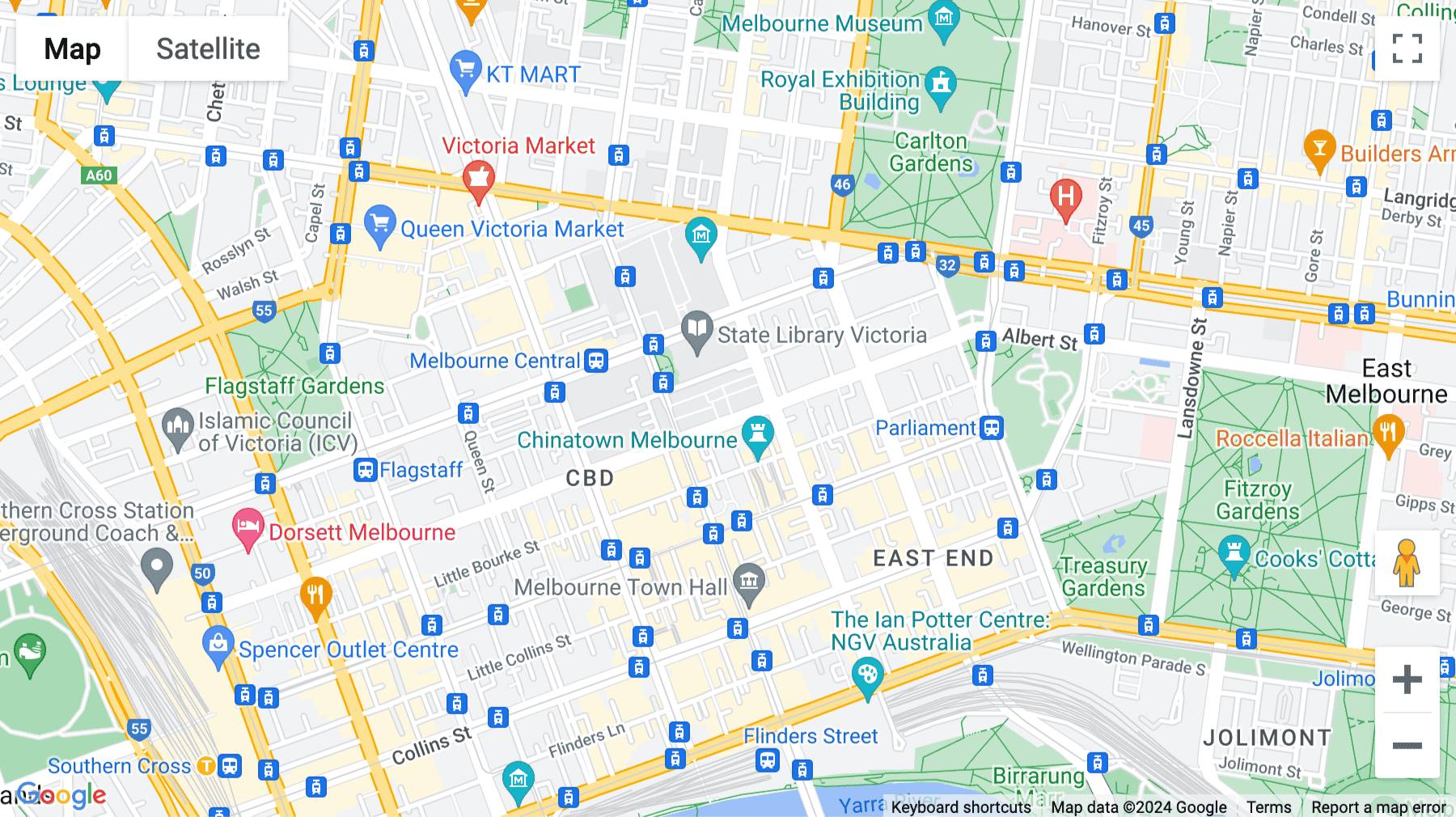 Click for interative map of 3 Albert Coates Lane, Melbourne