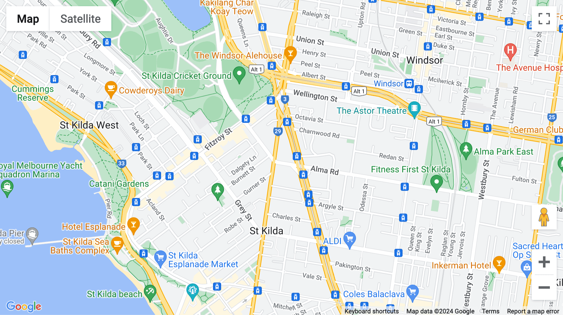 Click for interative map of Level 1, 6 Alma Road, Victoria, St Kilda, Melbourne