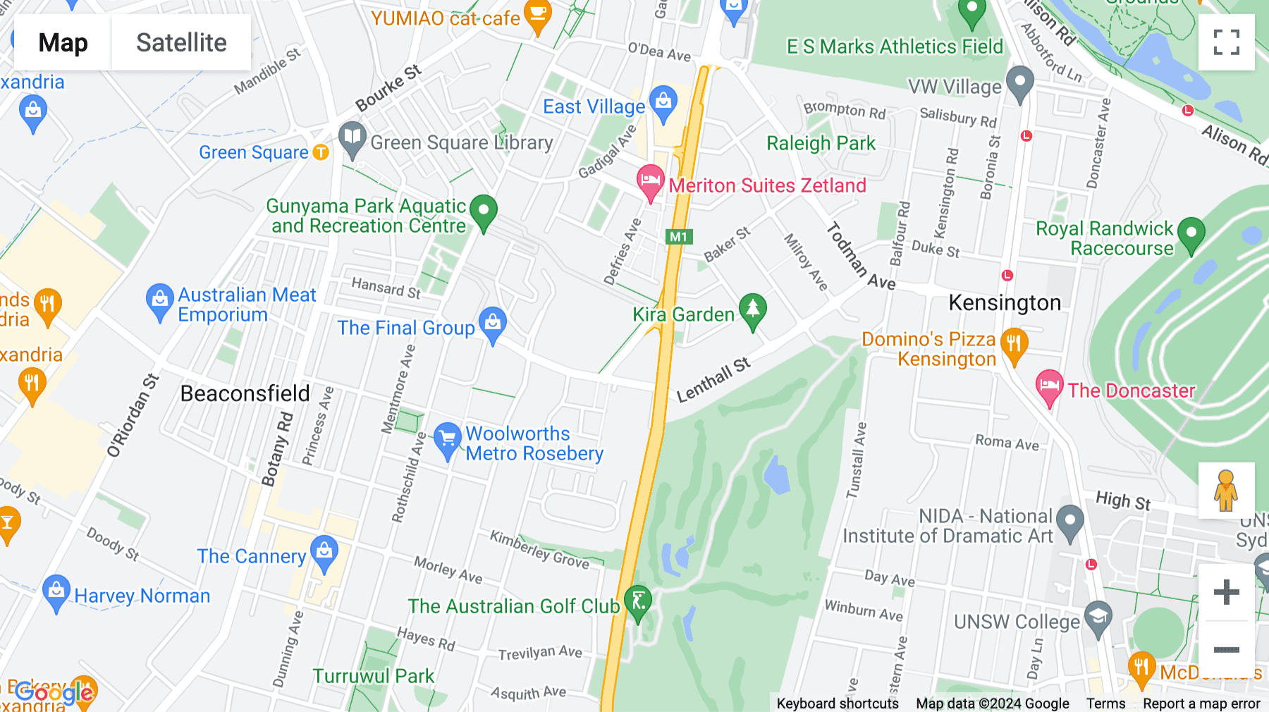 Click for interative map of 1-5 Link Road, Zetland, Sydney