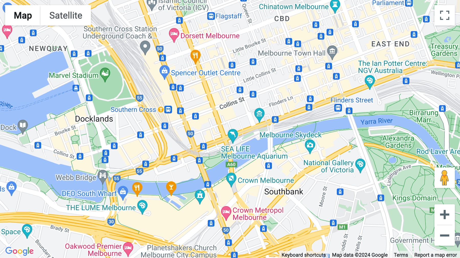 Click for interative map of 25 King Street, Melbourne CBD, Melbourne