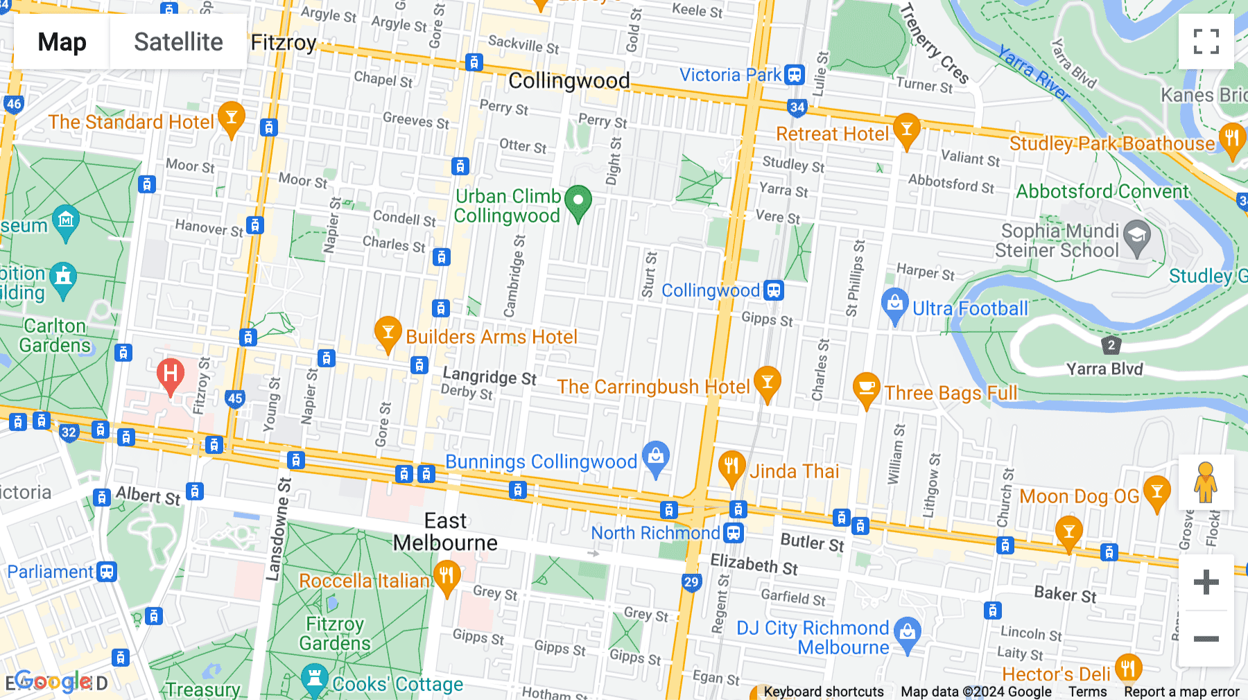 Click for interative map of the Hive Collingwood, 92 Rupert Street, Melbourne