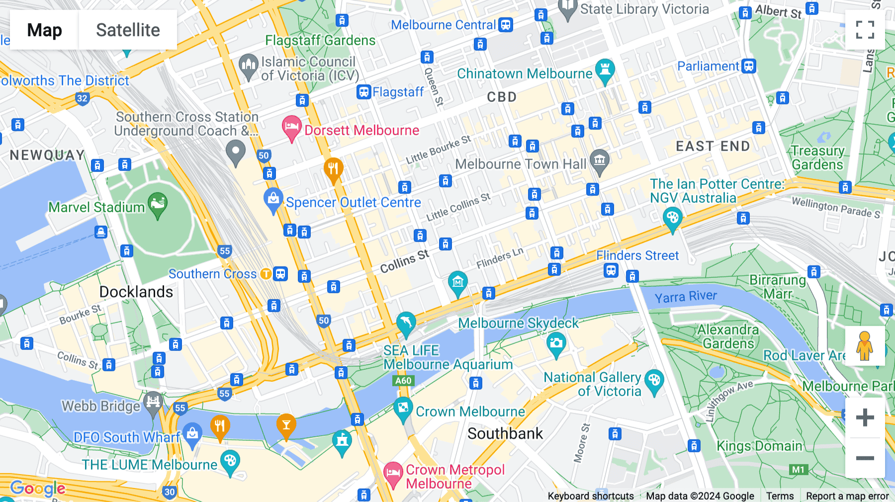 Click for interative map of 447 Collins Street, Levels 4-5, Collins Arch, Melbourne