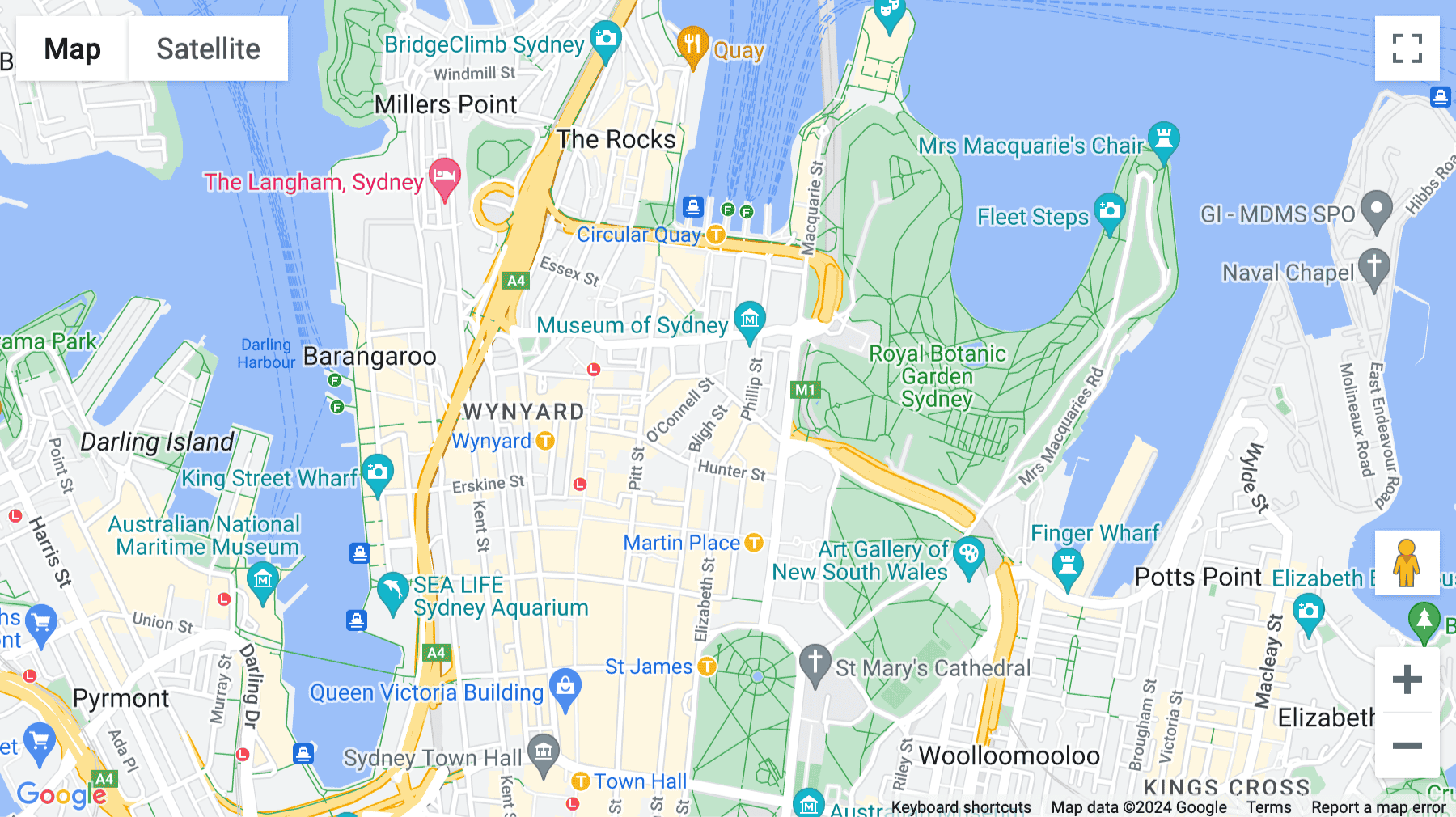 Click for interative map of Level 26 1 Bligh Street,, Sydney