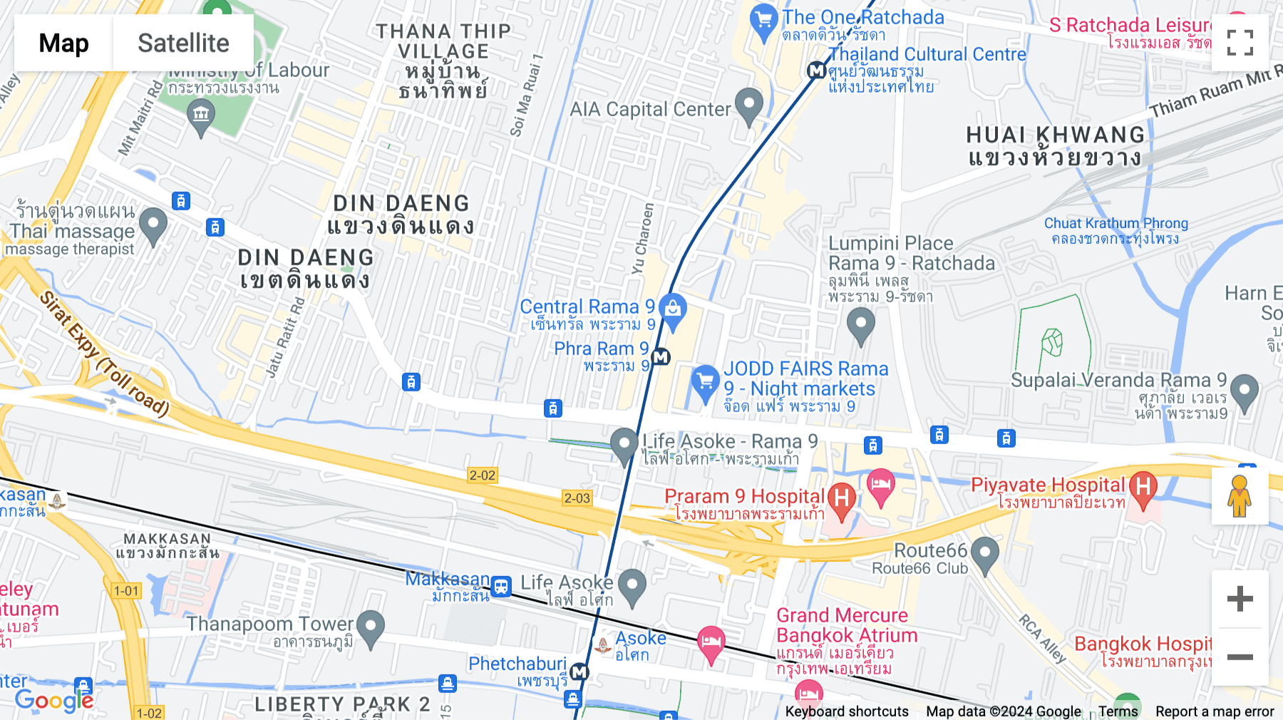 Click for interative map of CP Tower 2, Level 21 1 Radchadapisek Road, Dindaeng, Bangkok